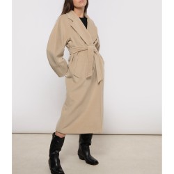MAX MARA Manteau Long Madame Laine Écru