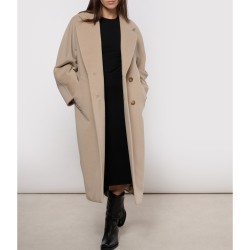 MAX MARA Manteau Long Madame Laine Écru