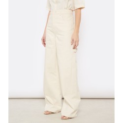 MAX MARA Pantalon Large Segnale Ivoire