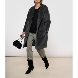 MAX MARA Manteau Mi-Long Roseto Laine Medium Grey