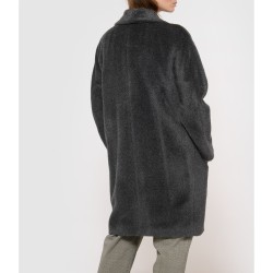 MAX MARA Manteau Mi-Long Roseto Laine Medium Grey