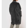 MAX MARA Manteau Mi-Long Roseto Laine Medium Grey