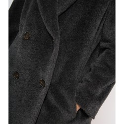 MAX MARA Manteau Mi-Long Roseto Laine Medium Grey