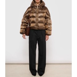 MAX MARA Doudoune Spaceca Marron Métallisé