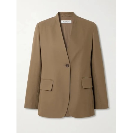 MAX MARA Blazer En Serge De Coton Segnale Neutres