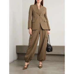 MAX MARA Blazer En Serge De Coton Segnale Neutres