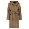 MAX MARA Max Mara Studio Newmang Wool Coat avec capuche Marron