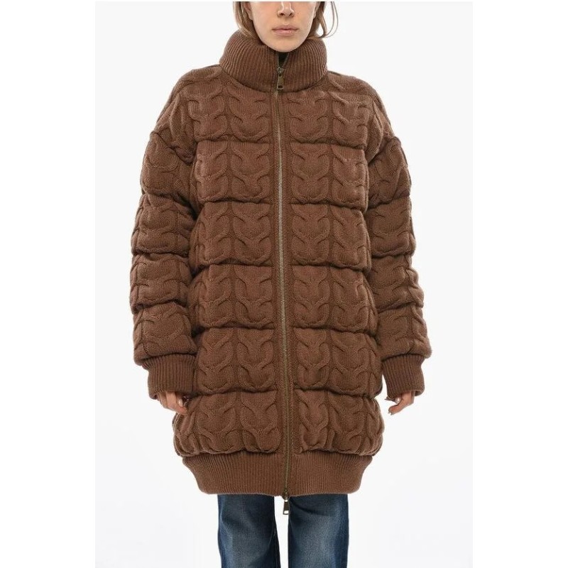 MAX MARA SFILATA Cable Knit OVATTA Padded Coat size 40