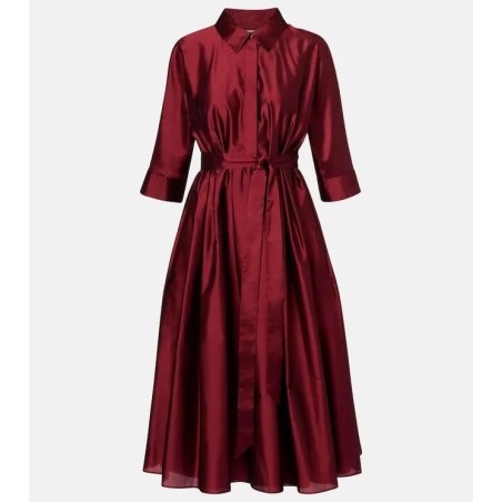 MAX MARA Robe midi Perry en satin Rouge
